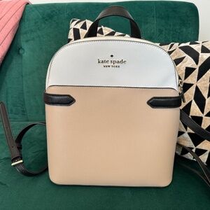 Kate Spade Staci Dome Backpack Warm Beige Multi